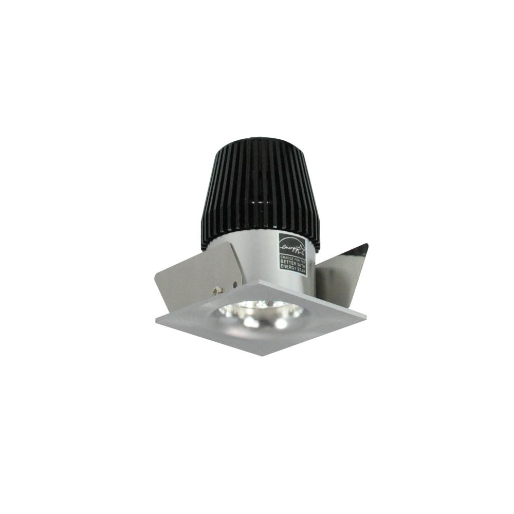 1" Iolite LED BWF Square Bullnose, 600lm, 3000K, Natural Metal Reflector / Natural Metal Flange