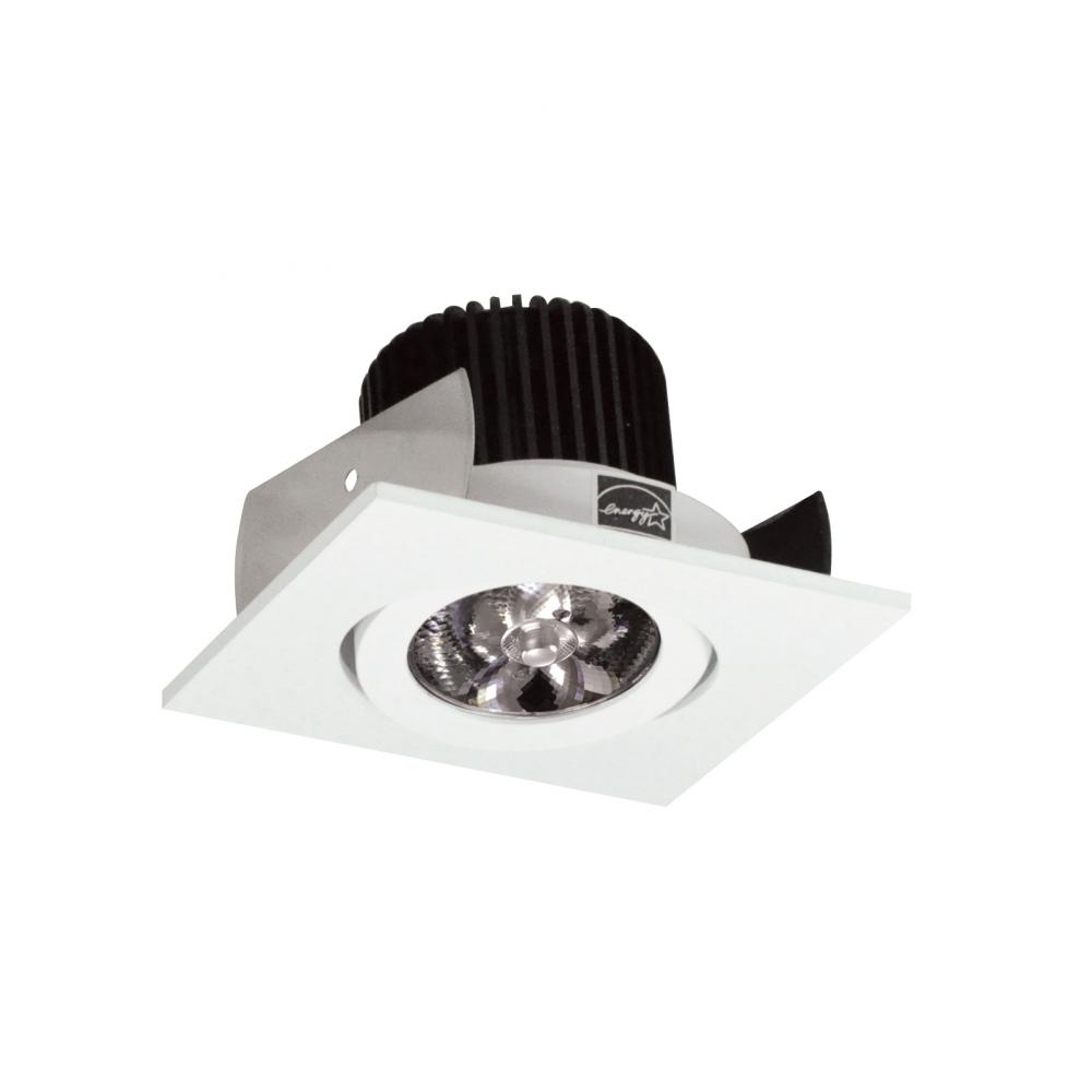 2" Iolite LED Square Adjustable Gimbal, 10-Degree Optic, 850lm / 12W, 3500K, Matte Powder White