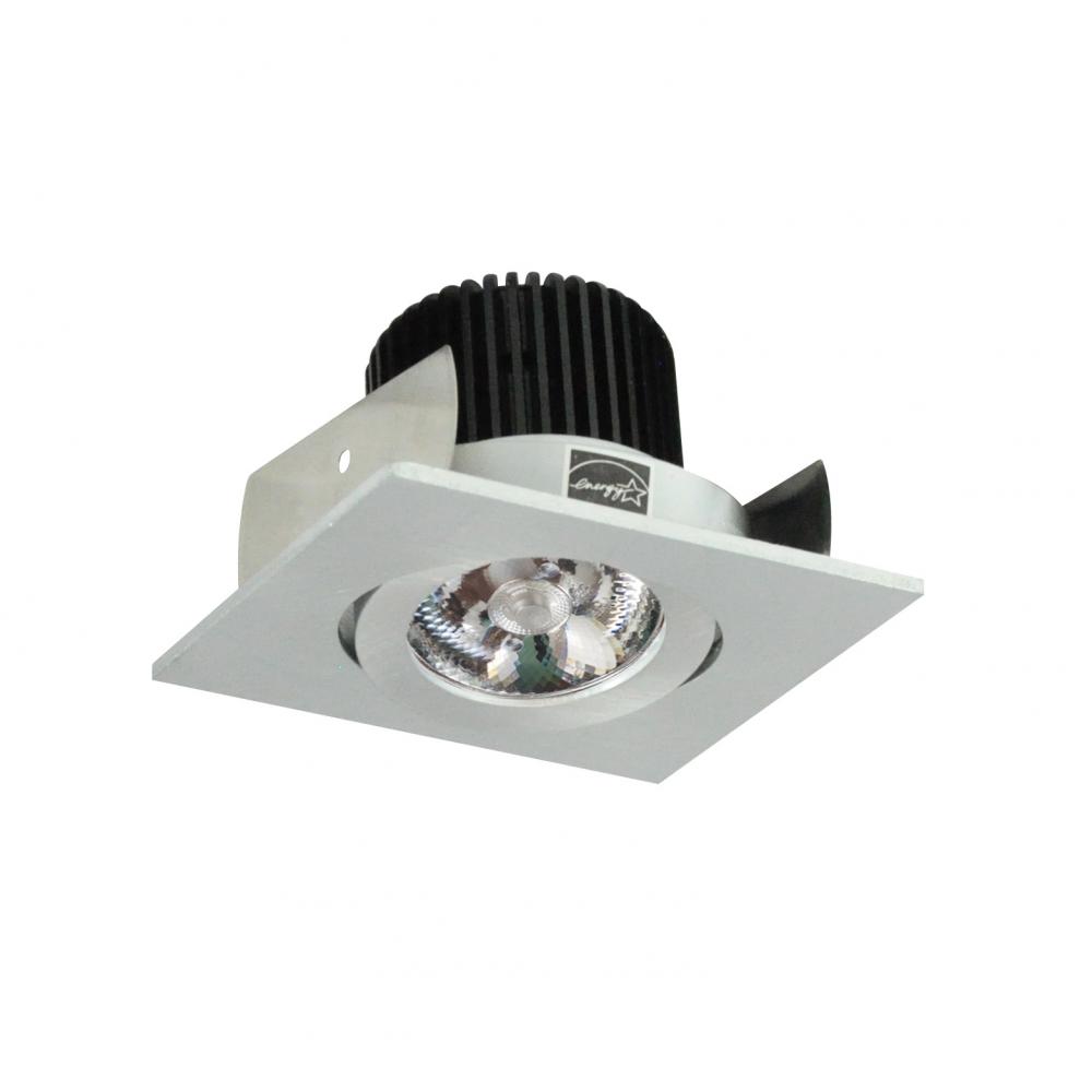 2" Iolite LED Square Adjustable Gimbal, 10-Degree Optic, 850lm / 12W, 2700K, Natural Metal