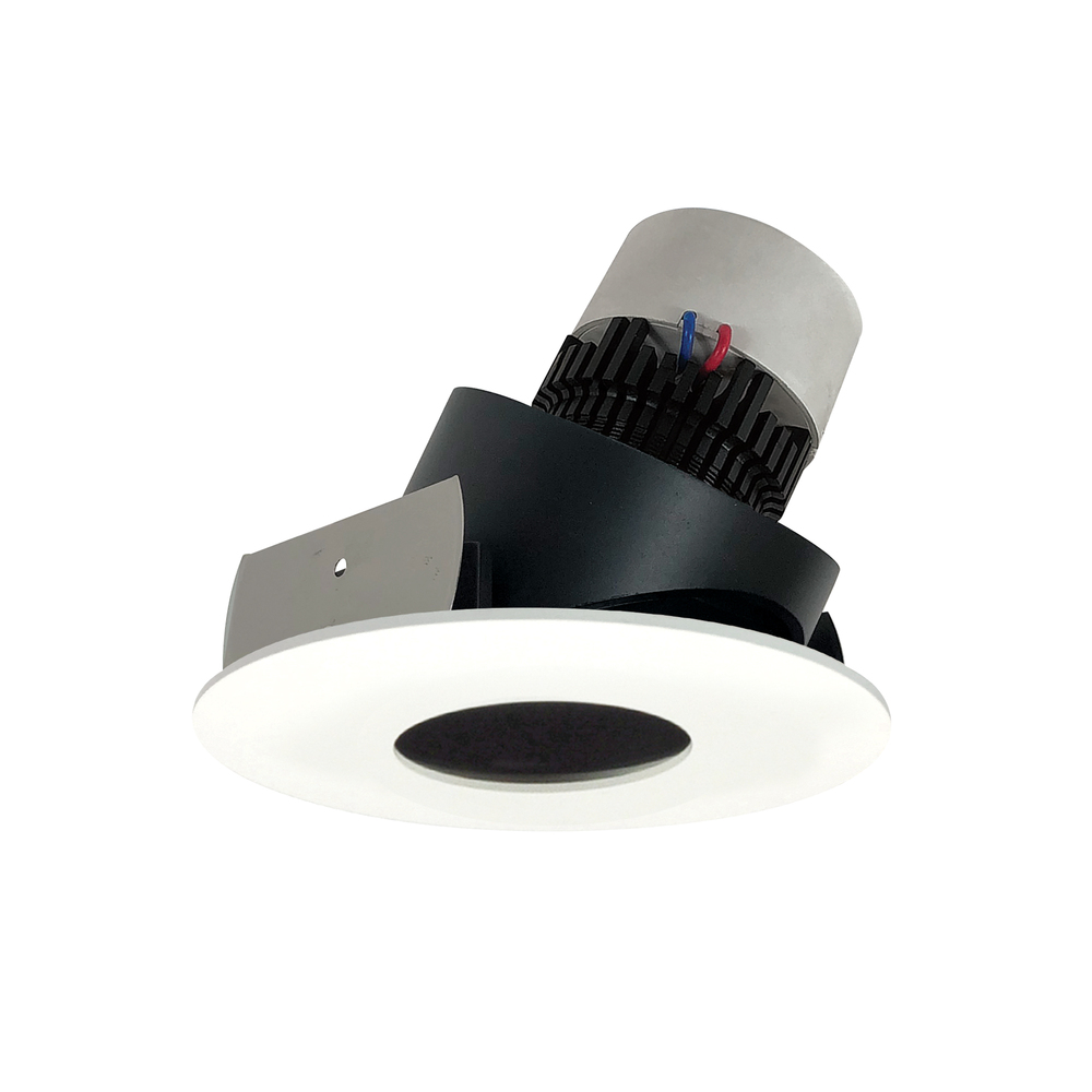 4" Pearl LED Round Adjustable Pinhole Retrofit, 800lm / 12W, Comfort Dim, Black Pinhole / Matte