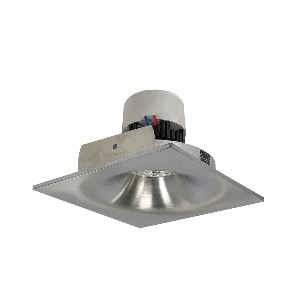 4" Pearl LED Square Bullnose Retrofit, 1000lm / 12W, 3500K, Natural Metal Finish