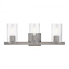 Livex Lighting 18033-46 - 3 Light Black Chrome Vanity Sconce
