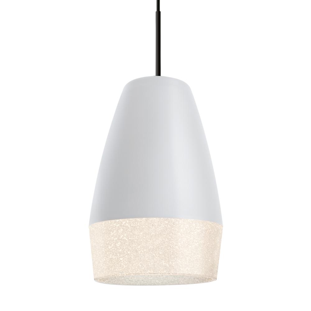 Besa, Abu 12 Cord Pendant, White/Glitter, Black Finish, 1x60W MAX E26 Base