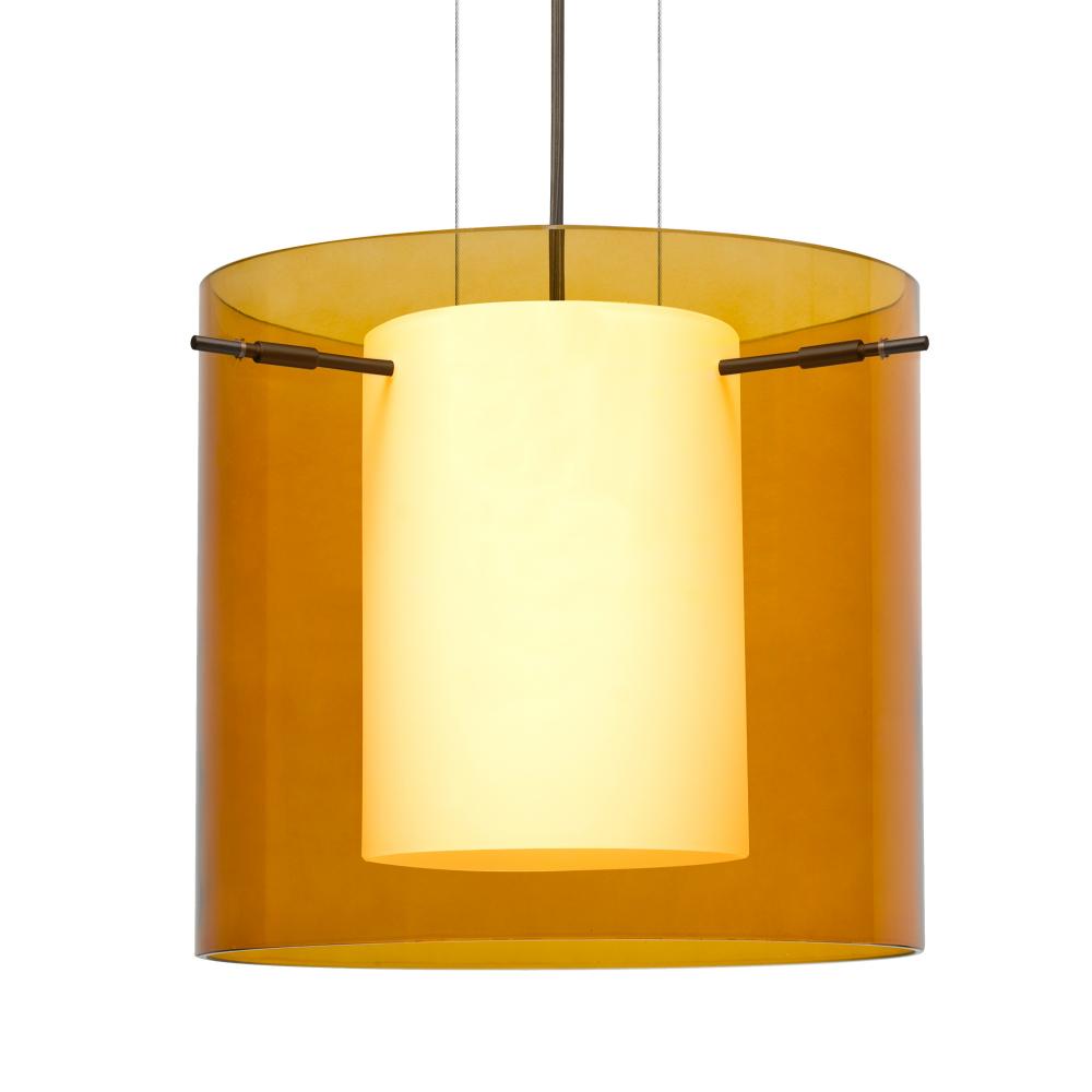 Besa Pahu 12 LED Pendant 1Kg Transparent Armagnac Bronze 1x11W LED, 15Ft. Option