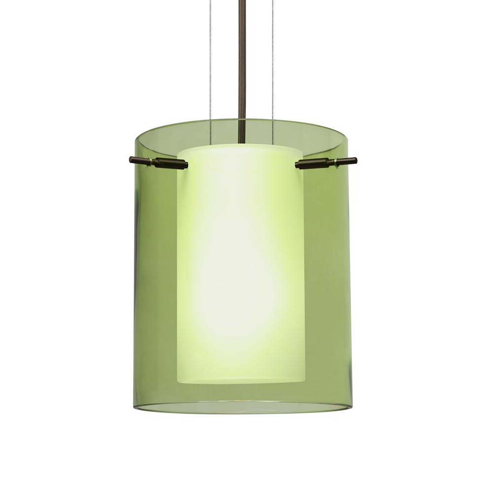 Besa Pahu 8 LED Pendant 1Kg Transparent Olive/Opal Bronze 1x11W LED, 15Ft. Option