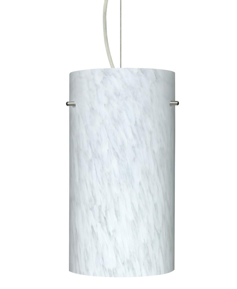 Besa Cable Pendant Stilo 12 Satin Nickel Carrera 1x11W LED, 15Ft. Cord