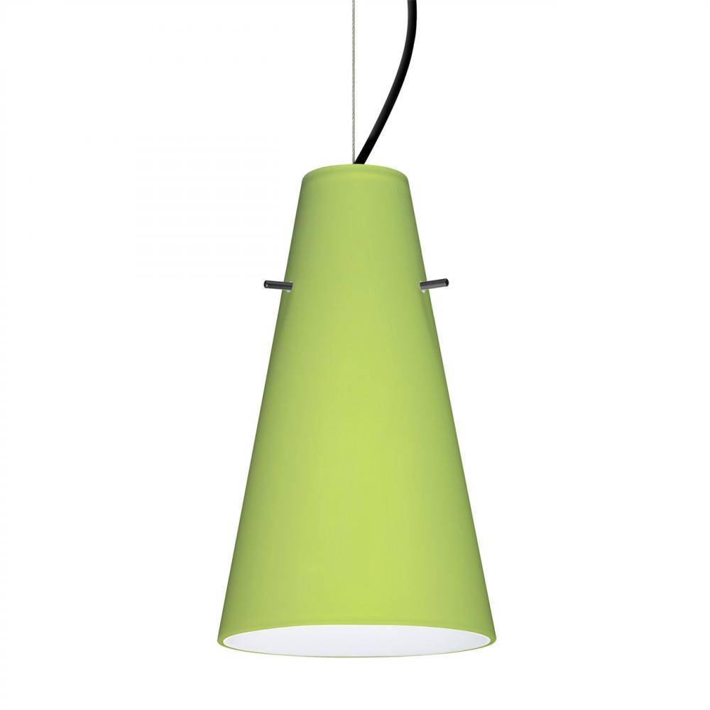 Besa Cierro Cable Pendant Chartreuse Black 1x100W MAX E26 Base