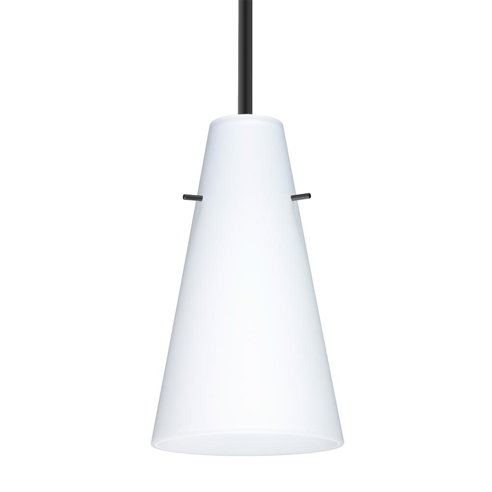 Besa Cierro Stem Pendant Black Opal Matte 1x100W MAX E26 Base