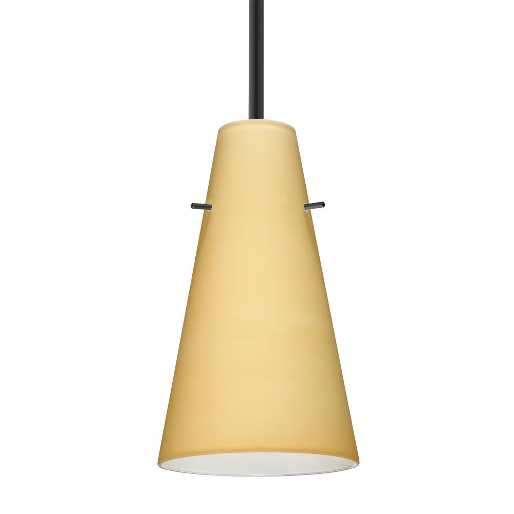 Besa Cierro Stem Pendant Black Vanilla Matte 1x100W MAX E26 Base