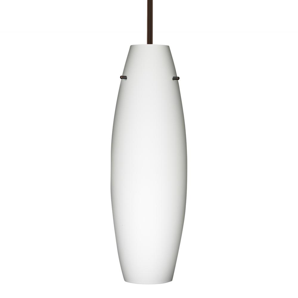 Besa Suzi 18 Pendant Opal Matte Bronze 1x11W LED, 15Ft. Cord