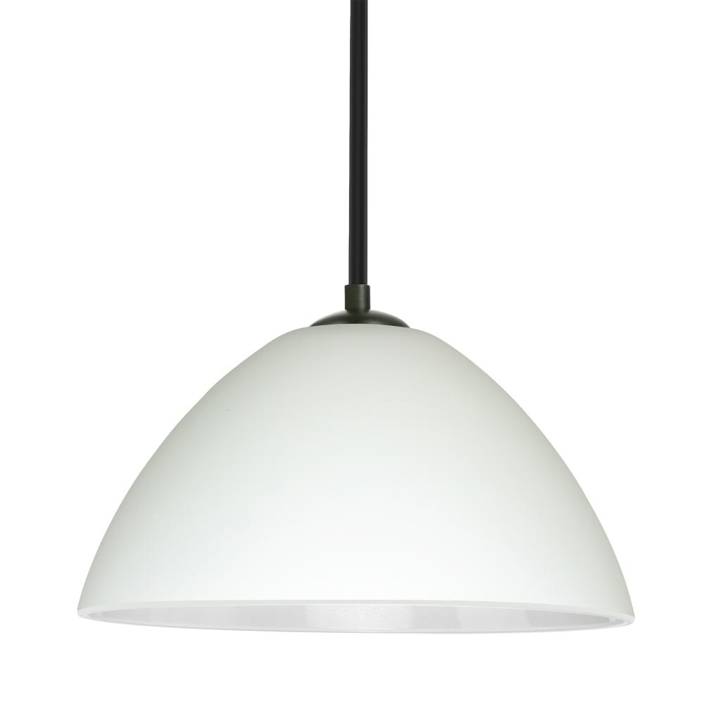 Besa Tessa Stem Pendant Black White 1x75W MAX E26 Base