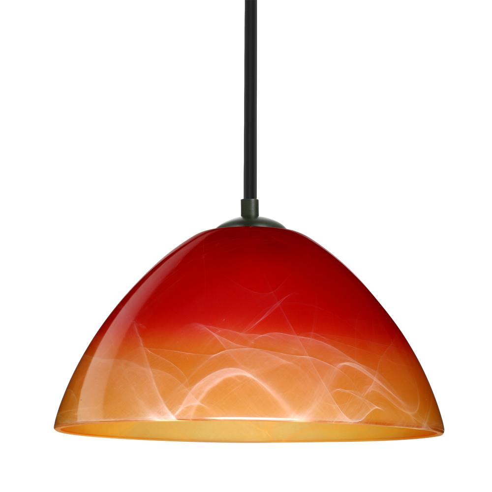 Besa Stem Pendant Tessa Black Solare 1x75W MAX E26 Base