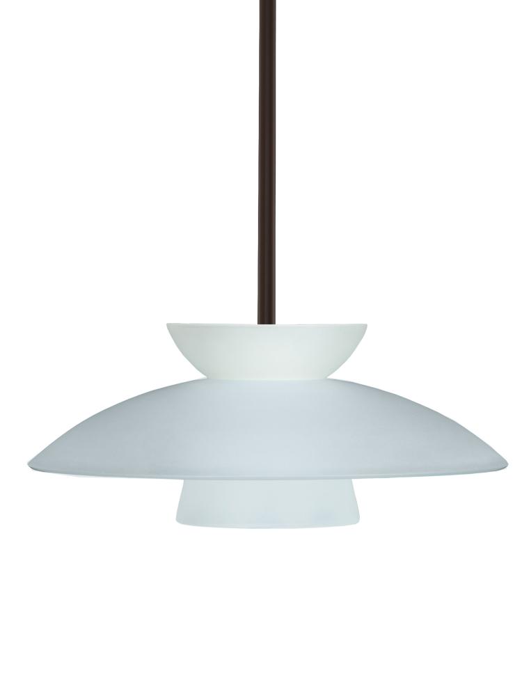 Besa Trilo 15 Pendant Frost Bronze 1x9W LED, 15Ft. Cord