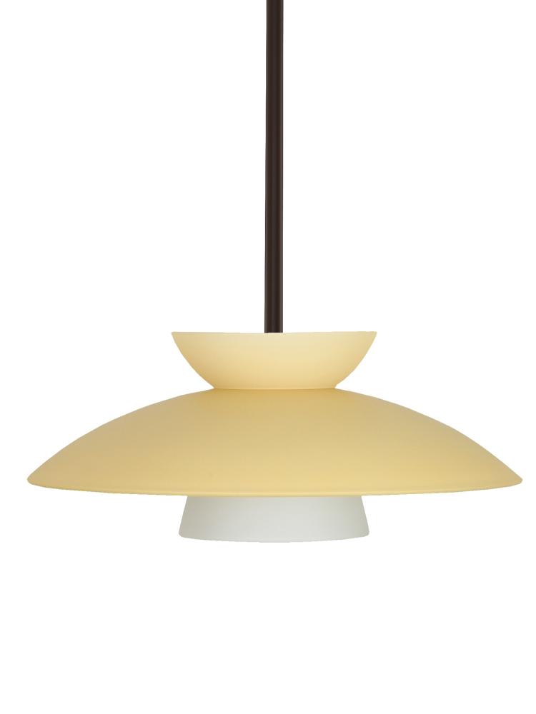 Besa Trilo 15 Pendant Champagne Bronze 1x9W LED, 15Ft. Cord