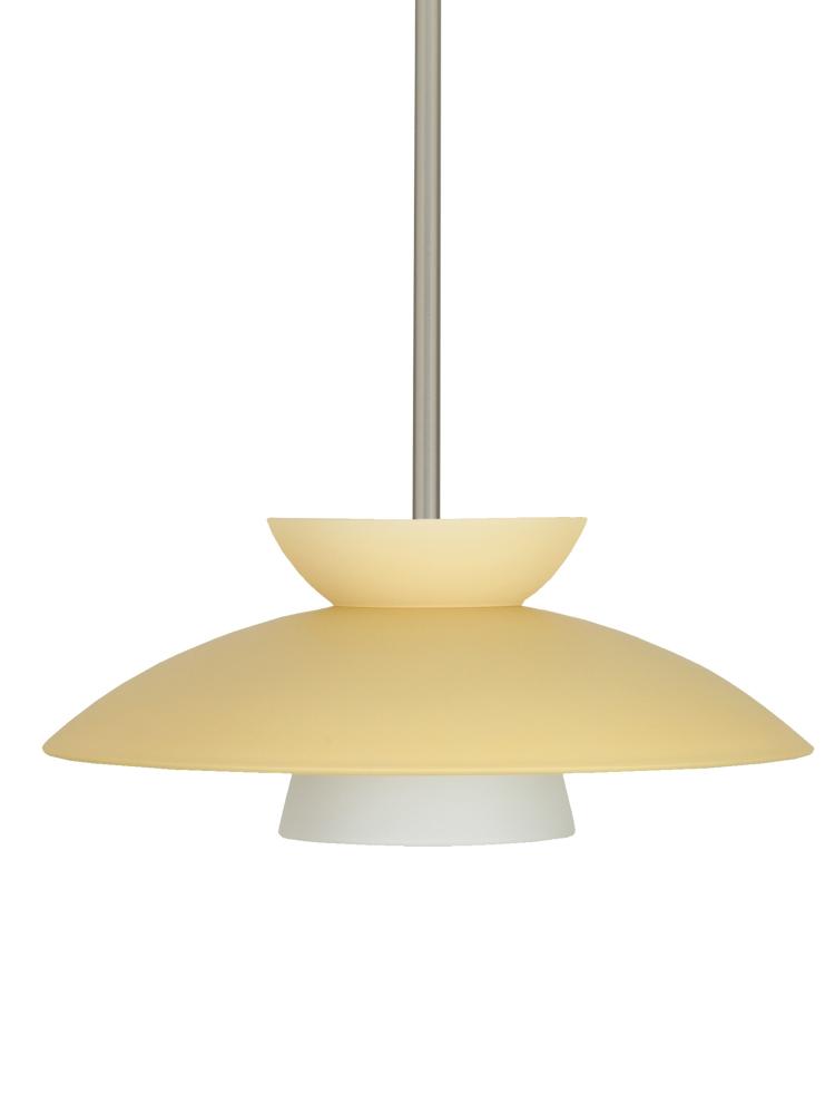 Besa Trilo 15 Pendant Champagne Satin Nickel 1x9W LED, 15Ft. Cord