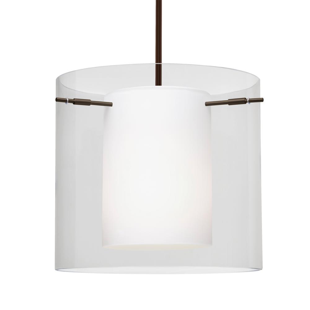 Besa Pahu 12 LED Pendant 1Tt Clear Bronze 1x11W LED, 15Ft. Cord