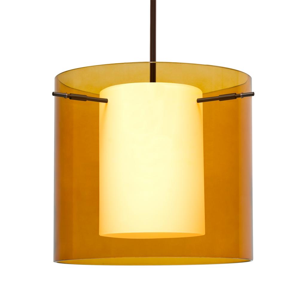 Besa Pahu 12 LED Pendant 1Tt Transparent Armagnac Bronze 1x11W LED, 15Ft. Cord