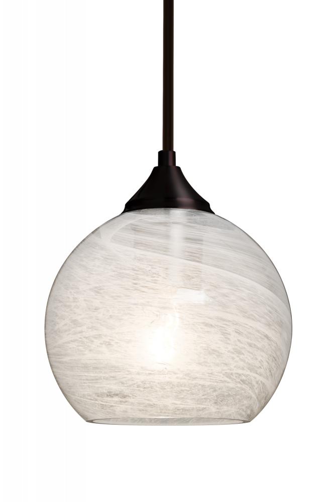 Besa, Jilly Stem Pendant, Vapor Clear, Bronze Finish, 1x60W Medium Base