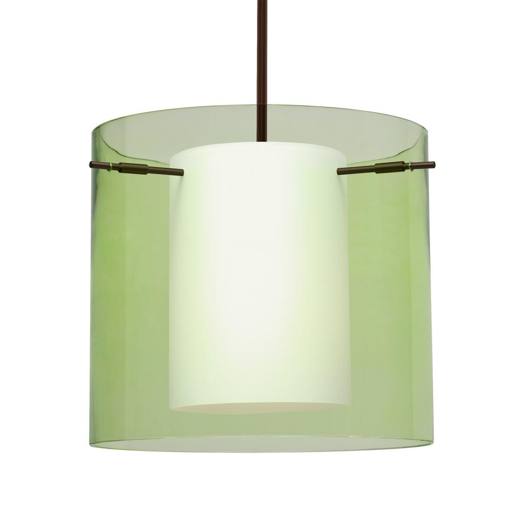 Besa Pahu 12 LED Pendant 1Tt Transparent Olive Bronze 1x11W LED, 15Ft. Cord