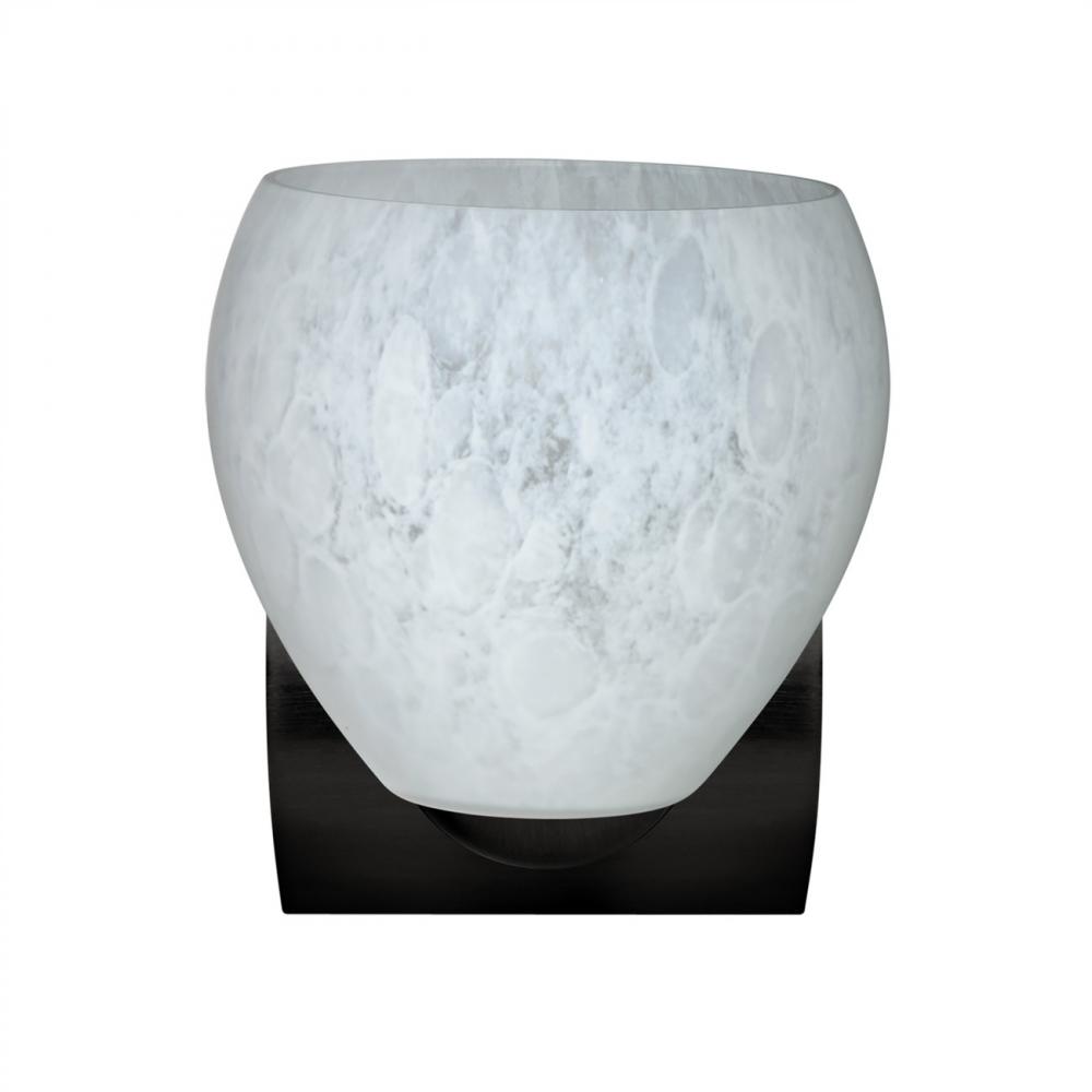 Besa, Bolla Mini Sconce, Carrera, Satin Nickel Finish, 1x60W E26 Base