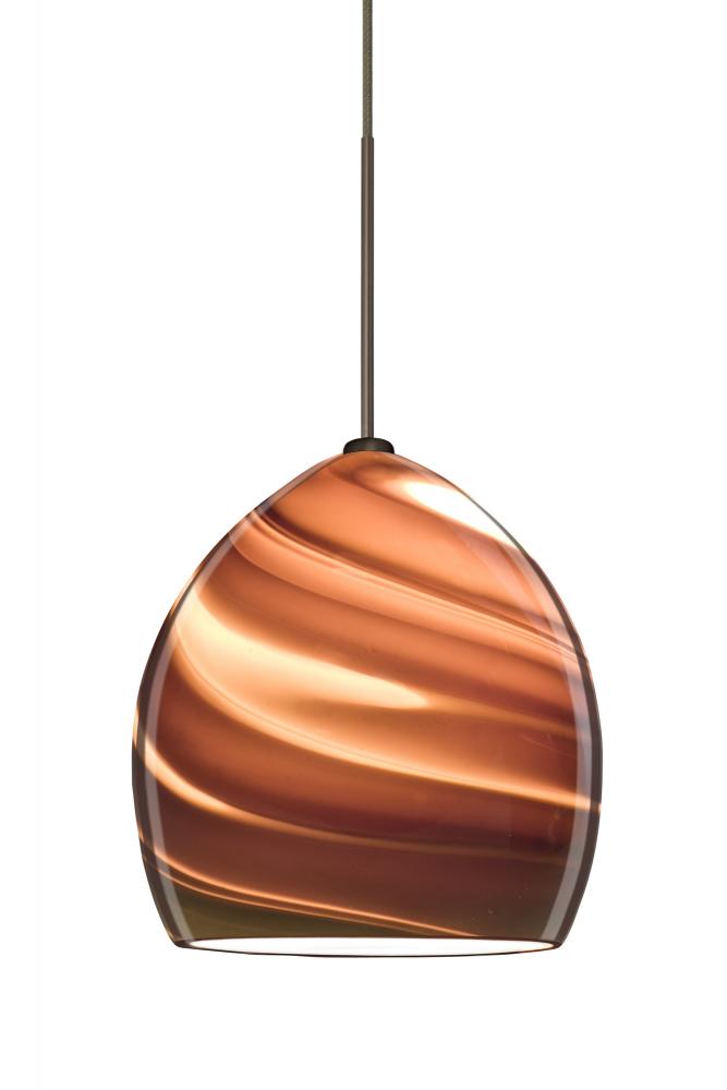 Besa Pendant Sprite Bronze Smoke Twist 1x5W LED