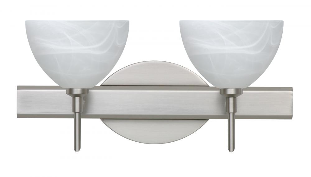 Besa Wall Brella Satin Nickel Marble 2x40W G9