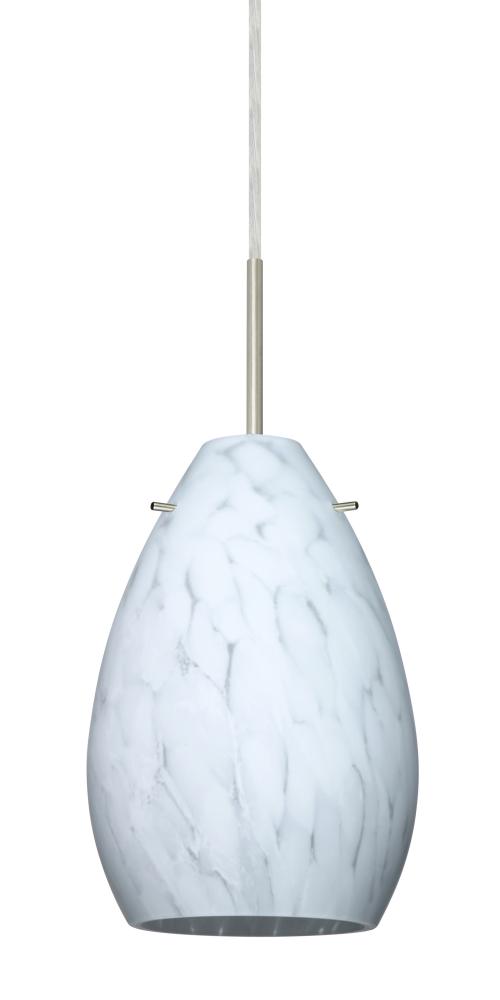 Besa Pendant for Multiport Canopy Pera 6 Satin Nickel Carrera 1x50W Candelabra