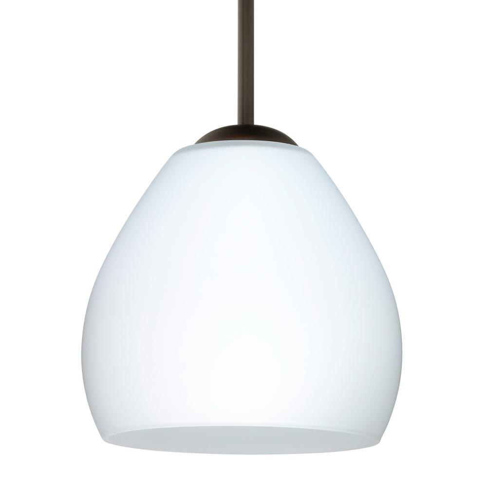 Besa Bolla Pendant For Multiport Canopy Opal Matte Bronze 1x40W B10 Medium base