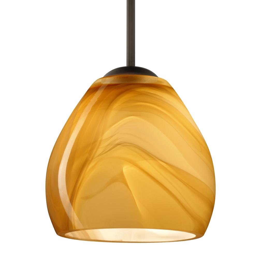 Besa Bolla Pendant For Multiport Canopy Honey Bronze 1x40W B10 Medium base