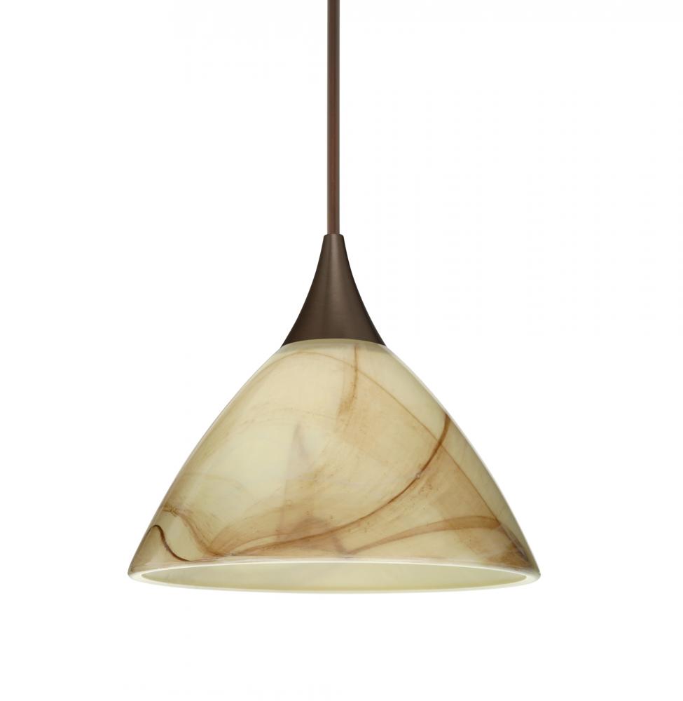Besa Pendant For Multiport Canopy Domi Bronze Mocha 1x50W Halogen, 15Ft. Cord