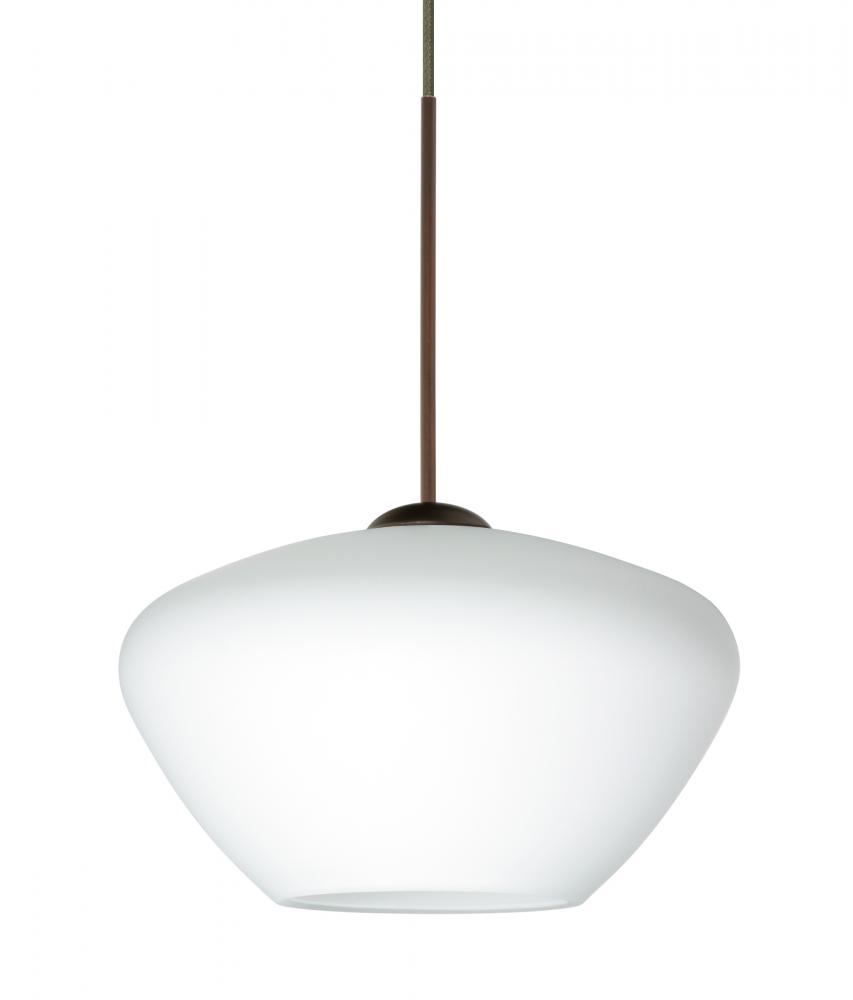 Besa Pendant For Multiport Canopy Peri Bronze Opal Matte 1x50W Halogen, 15Ft. Cord