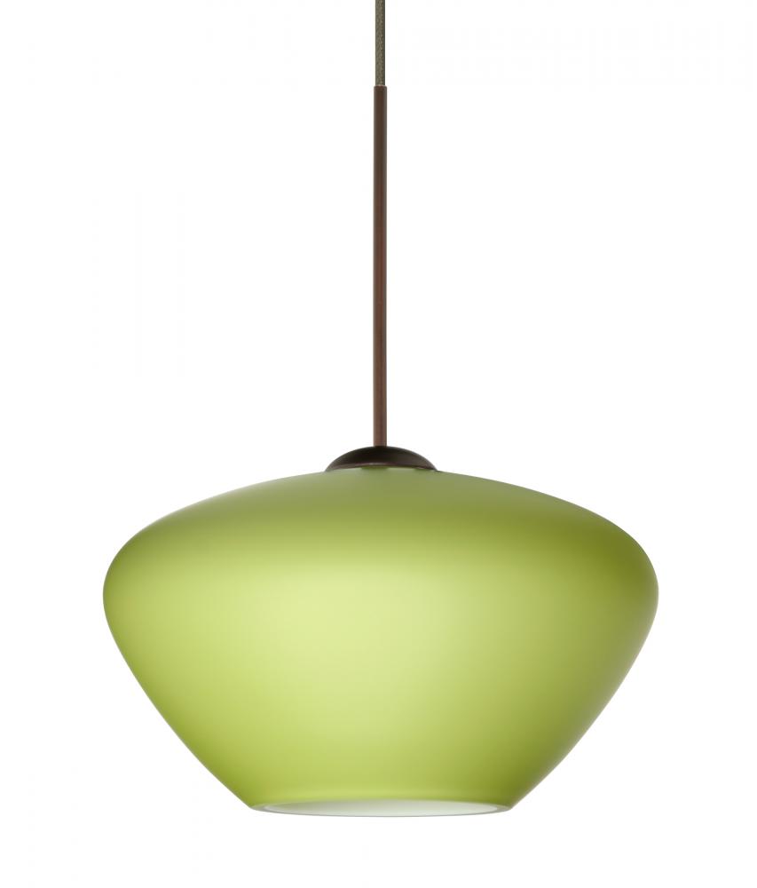Besa Pendant For Multiport Canopy Peri Bronze Chartreuese 1x50W Halogen, 15Ft. Cord