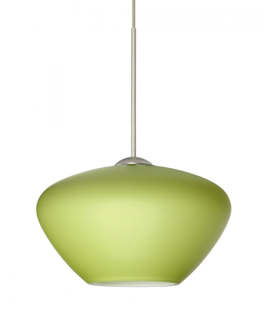 Besa Pendant For Multiport Canopy Peri Satin Nickel Chartreuese 1x50W Halogen, 15Ft.