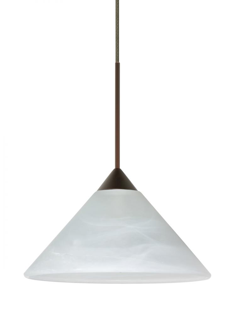 Besa Pendant Kona Bronze Marble 1x5W LED