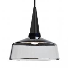 Besa Lighting 1JC-BARON10BK-LED-BK-L - Besa, Baron 10 Cord Pendant, Black/Clear, Black Finish, 1x9W LED, 15Ft. Option