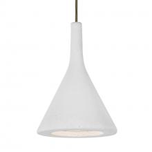 Besa Lighting 1JC-GALAWH-LED-BR-L - Besa Gala Pendant, White, Bronze Finish, 1x9W LED, 15Ft. Cord
