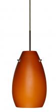 Besa Lighting 1JT-412680-BR-L - Besa Pera 9 Pendant Bronze Amber Matte 1x100W Medium Base, 15Ft. Cord