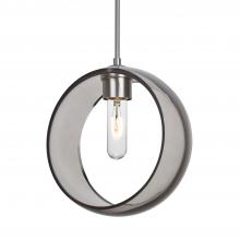 Besa Lighting 1JT-MANASM-SN-NI - Besa Mana Pendant, Smoke, Satin Nickel Finish, 1x60W Medium Base