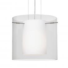 Besa Lighting 1KG-C18407-LED-SN-L - Besa Pahu 12 LED Pendant 1Kg Clear Satin Nickel 1x11W LED, 15Ft. Option