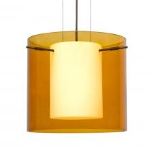 Besa Lighting 1KG-G18407-LED-BR-L - Besa Pahu 12 LED Pendant 1Kg Transparent Armagnac Bronze 1x11W LED, 15Ft. Option