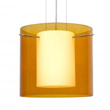 Besa Lighting 1KG-G18407-LED-SN-L - Besa Pahu 12 LED Pendant 1Kg Transparent Armagnac Satin Nickel 1x11W LED, 15Ft. Optio
