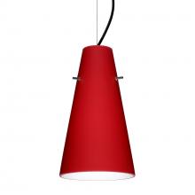 Besa Lighting 1KX-4124RM-BK - Besa Cierro Cable Pendant Ruby Matte Black 1x100W MAX E26 Base