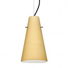 Besa Lighting 1KX-4124VM-BK - Besa Cierro Cable Pendant Vanilla Matte Black 1x100W MAX E26 Base