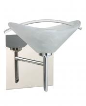 Besa Lighting 1SW-181304-LED-CR-SQ - Besa Wall With SQ Canopy Hoppi Chrome Marble/Clear 1x3W LED