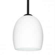 Besa Lighting 1TT-169707-BK - Besa Lucia Stem Pendant Black Opal Matte 1x75W MAX E26 Base