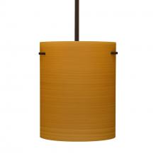 Besa Lighting 1TT-4006OK-BR-L - Besa Stem Pendant Tamburo 8 Bronze Oak 1x100W Medium Base, 15Ft. Cord