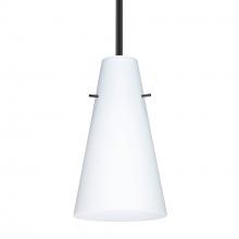 Besa Lighting 1TT-412407-BK - Besa Cierro Stem Pendant Black Opal Matte 1x100W MAX E26 Base