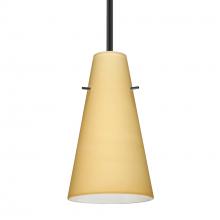 Besa Lighting 1TT-4124VM-BK - Besa Cierro Stem Pendant Black Vanilla Matte 1x100W MAX E26 Base