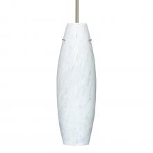 Besa Lighting 1TT-412719-LED-SN-L - Besa Suzi 18 Pendant Carrera Satin Nickel 1x11W LED, 15Ft. Cord