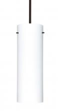 Besa Lighting 1TT-412807-BR-L - Besa Stem Pendant Stilo 18 Bronze Opal Matte 1x150W Medium Base A21, 15Ft. Cord